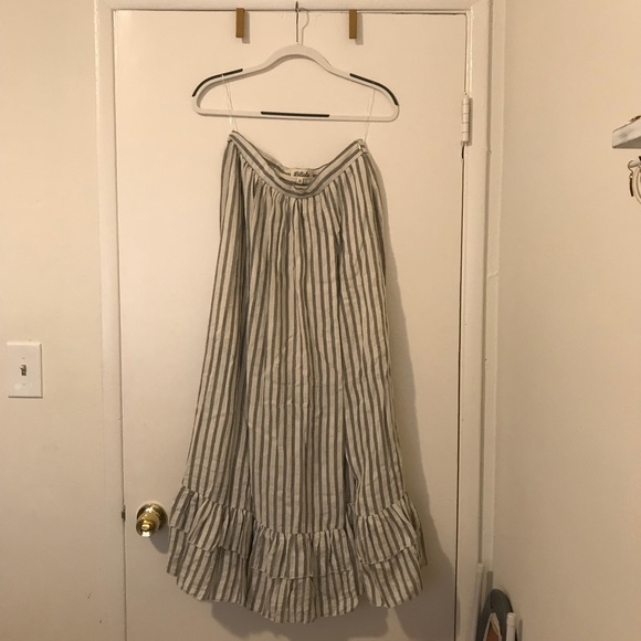 NWOT Striped Maxi Skirt with Slit - Picture 3 of 7